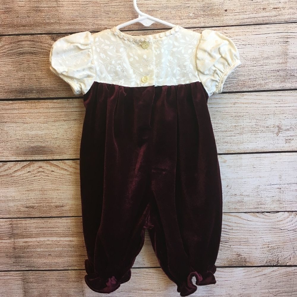 VINTAGE JESSICA ANN VELVET ROMPER - Picture 6 of 8